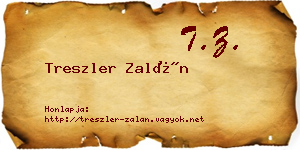 Treszler Zalán névjegykártya